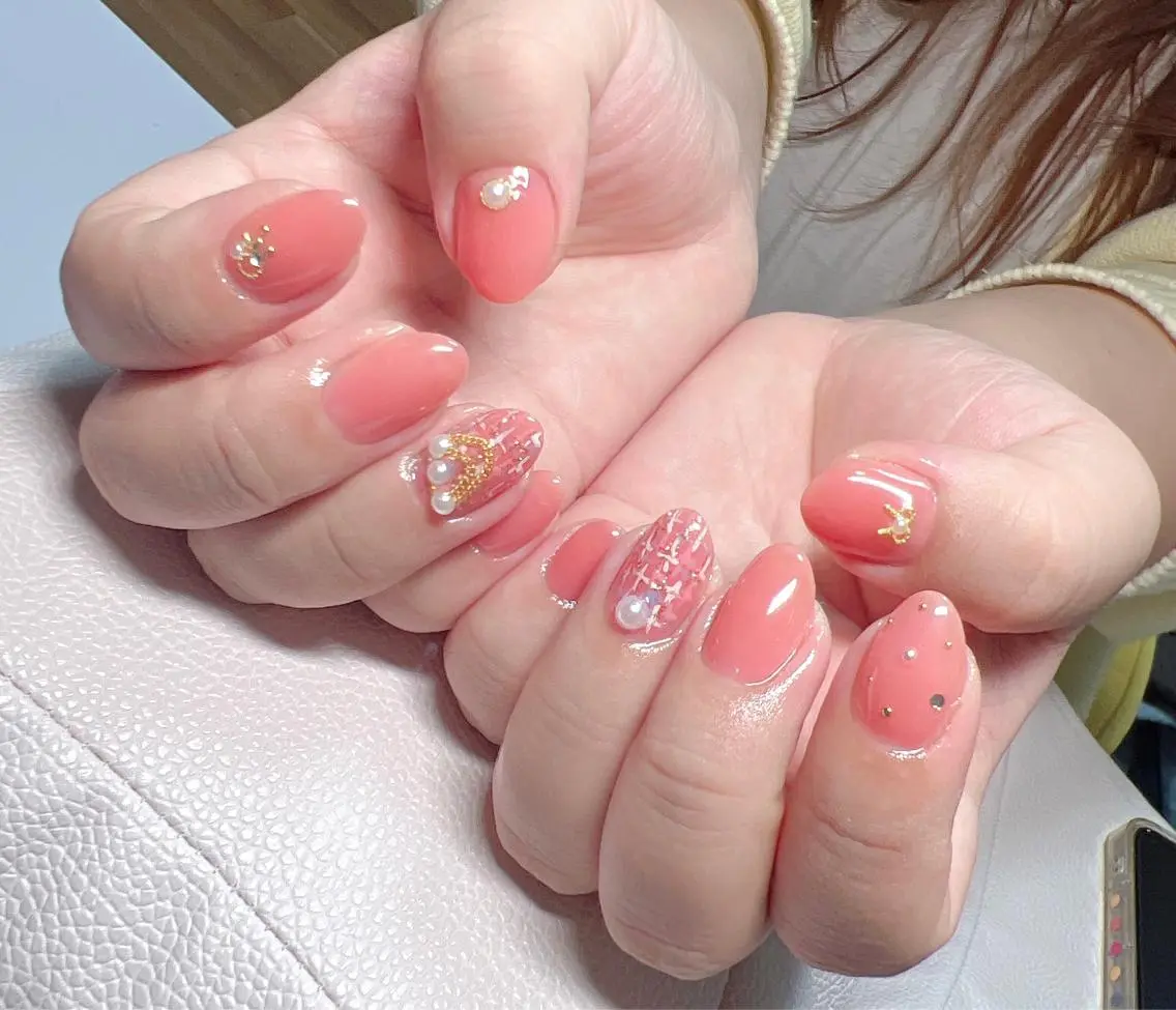 ネイル 持ち込み ハンドネイル bijou nails 蓮のネイルデザイン