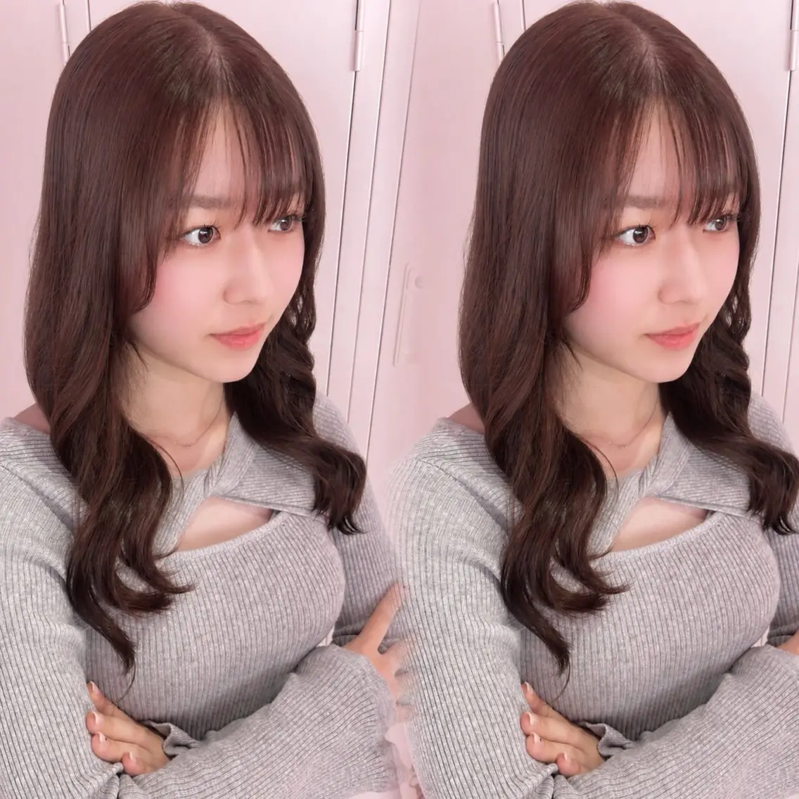 セミロング ヘアカラー moe/名古屋 /カラーモデルのヘアスタイル
