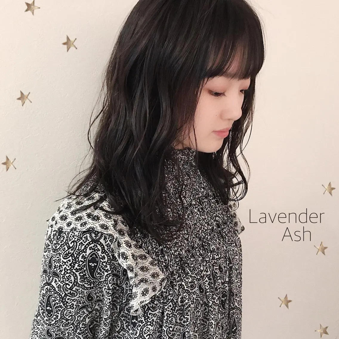 セミロング カラー カット ヘアカラー 市川 千夏のヘアスタイル