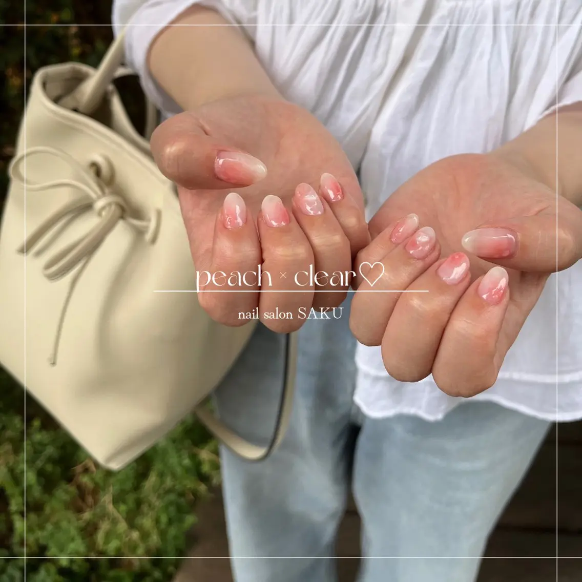 ネイル ニュアンスネイル シンプルネイル SAKU nail 作島茜のネイルデザイン
