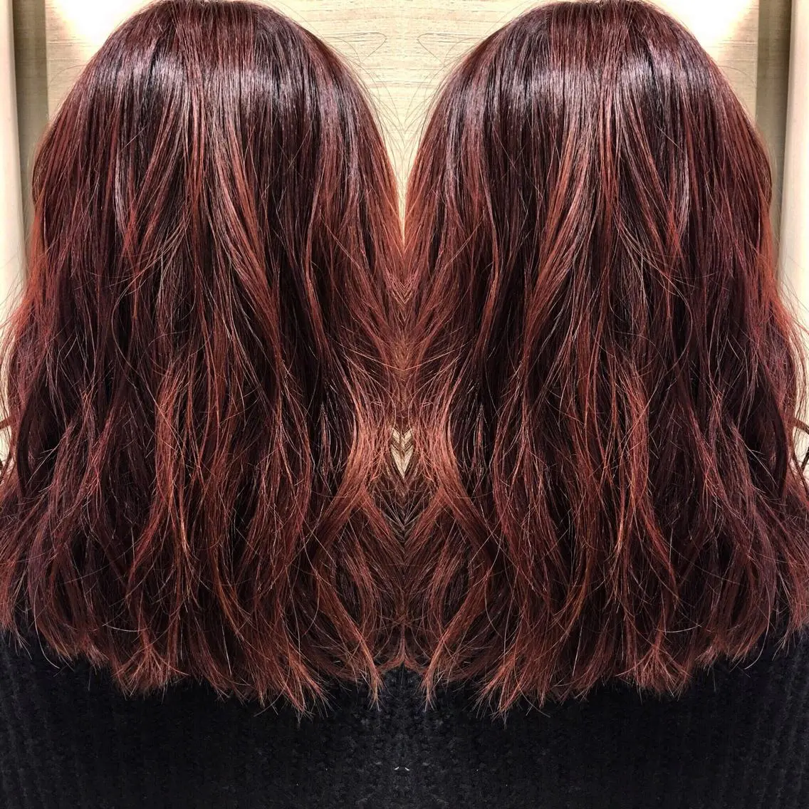 ミディアム box mico. mutsumiのヘアスタイル