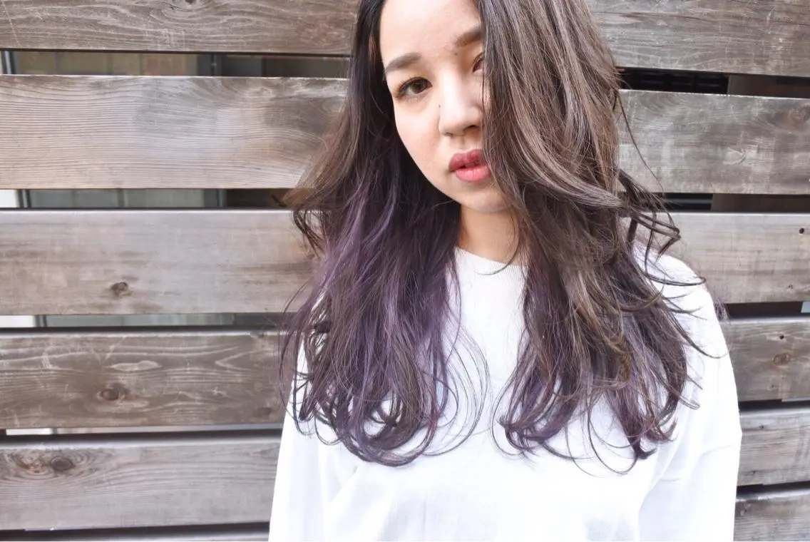 ミディアム セミロング ロング カラー Teramura Kaoriのヘアスタイル