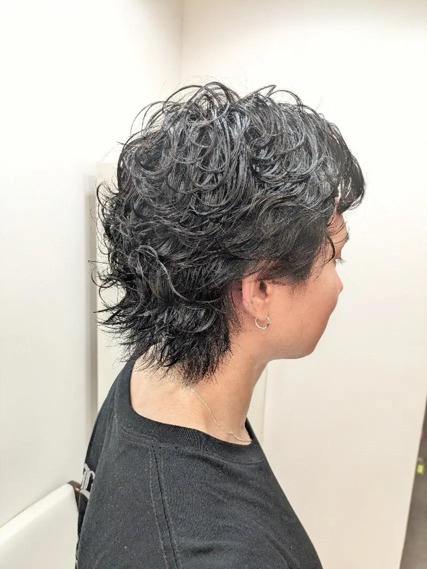 ショート パーマ メンズ メンズパーマ カット パーマ 増田 耀のヘアスタイル