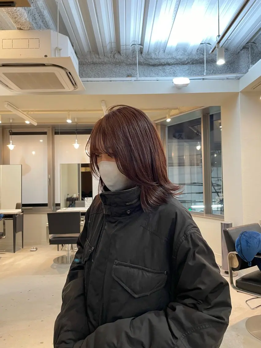 ミディアム カラー ヘアカラー tiel 小山莉々のヘアスタイル