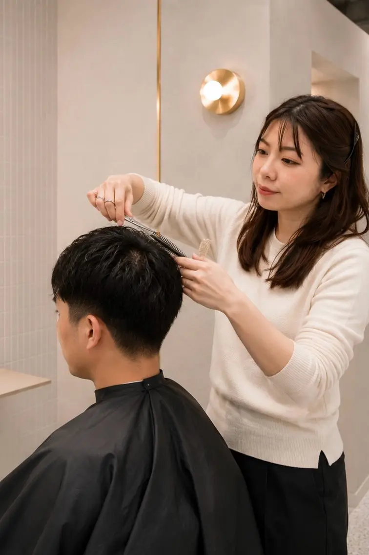 メンズカット＋シャンプーの写真