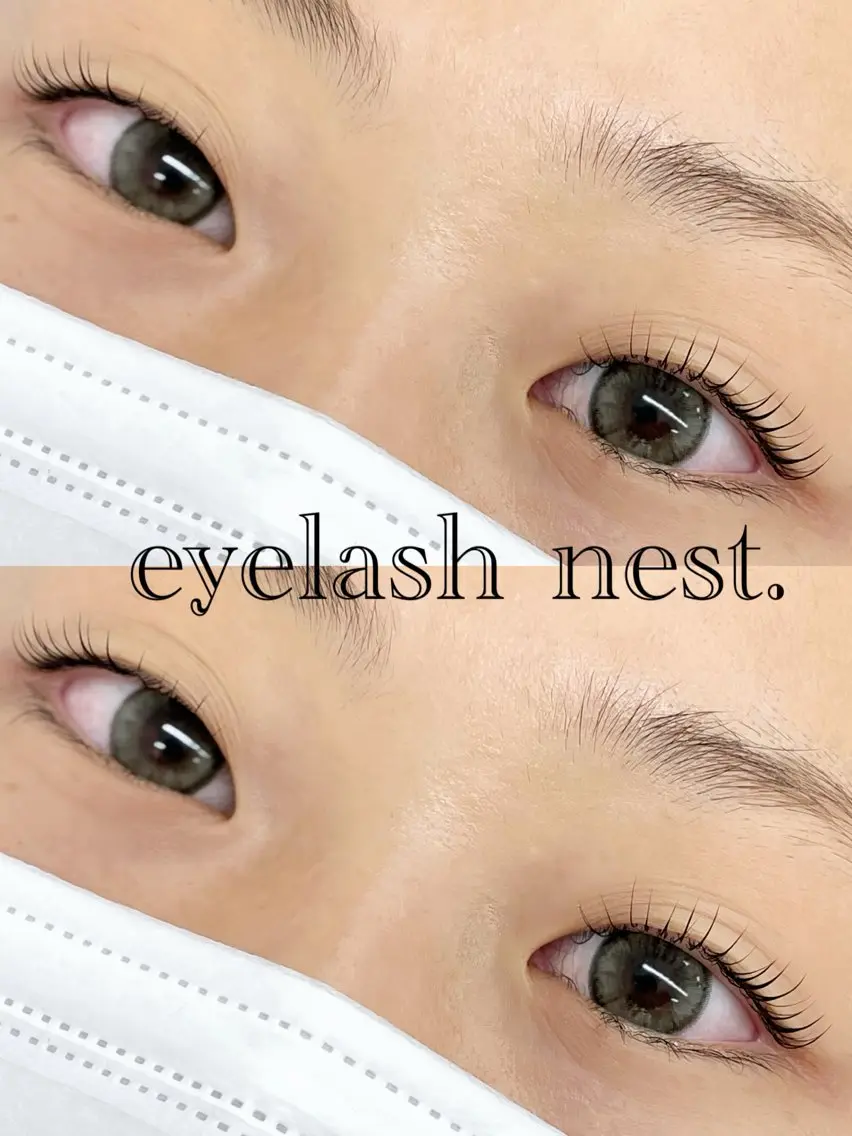 マツエク・マツパ 一重×まつ毛パーマ 🤍nest. エリ🤍のマツエク・マツパデザイン