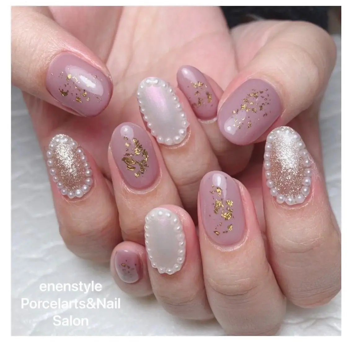 ミディアム ネイル 🐾enen style 🐾のネイルデザイン