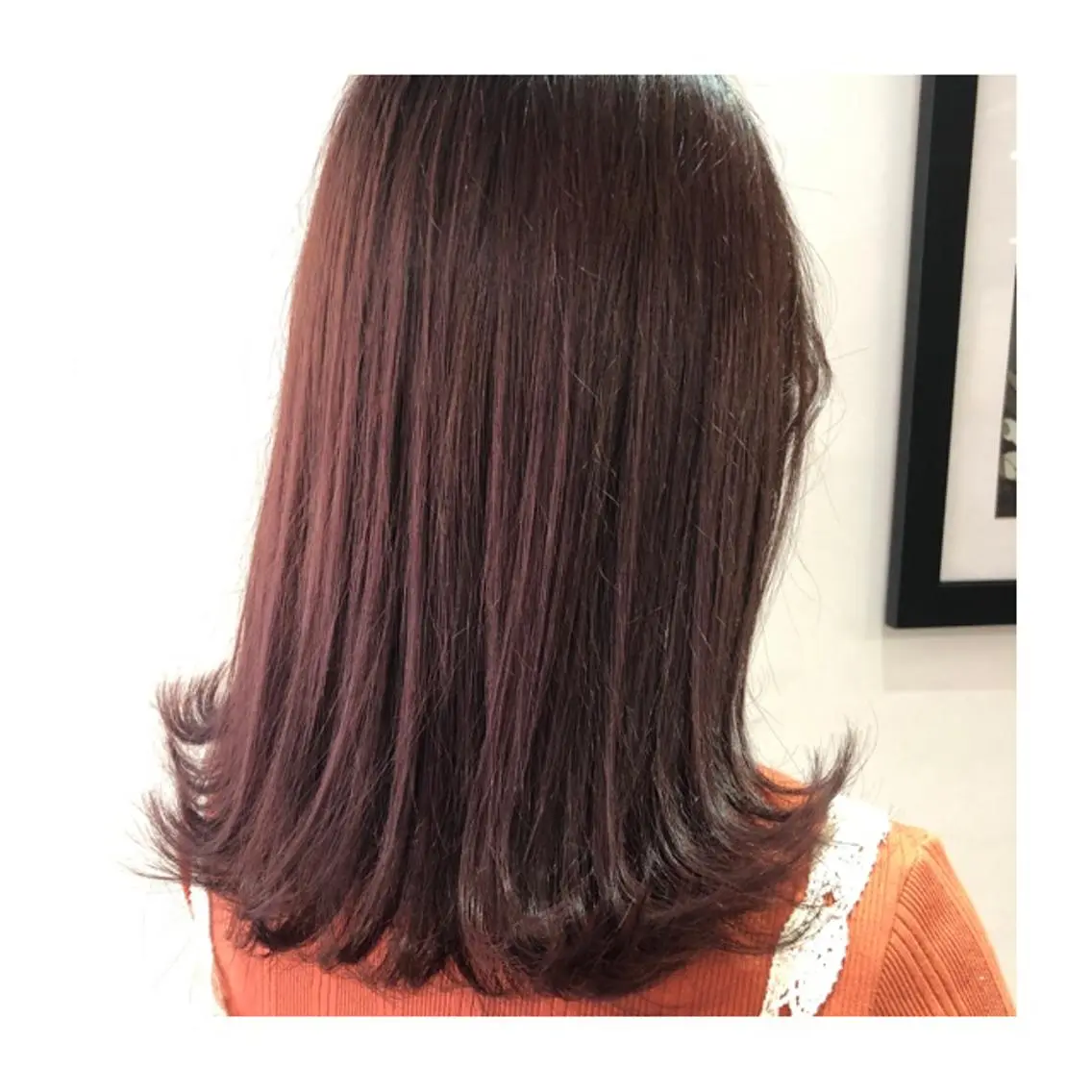 ミディアム カラー ブリーチ カシス ブリーチなしカラー ピンクカラー 💚 nao💚のヘアスタイル