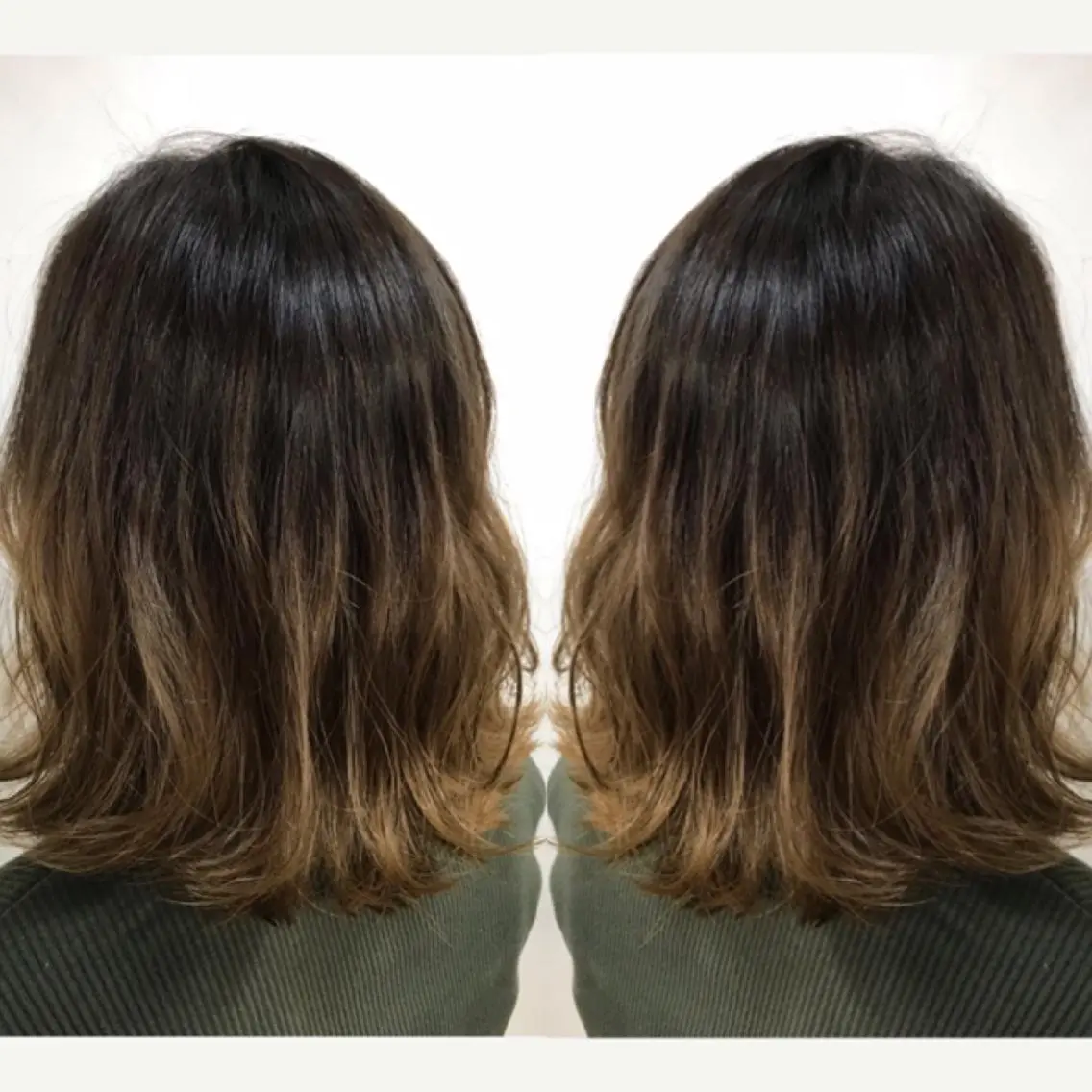 ミディアム アッシュ yui .のヘアスタイル