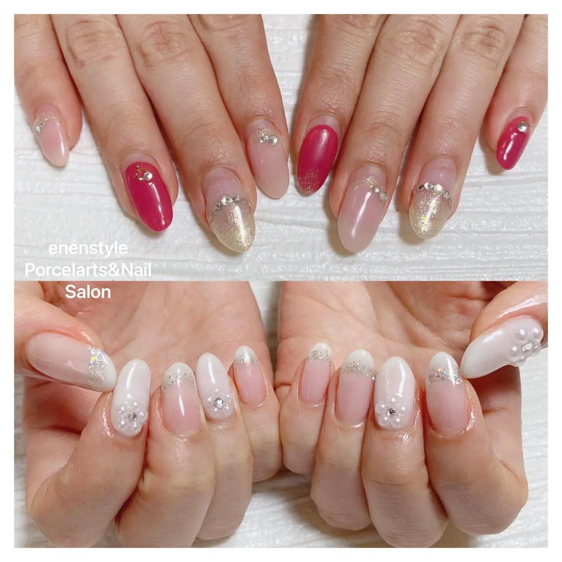 ミディアム ネイル ハンドネイル 🐾enen style 🐾のネイルデザイン