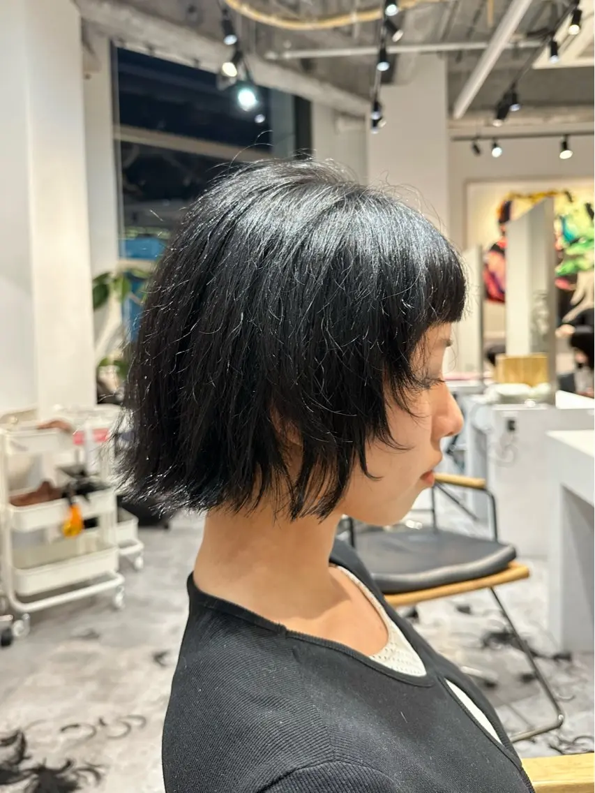 ミディアム ボブレイヤー ボブ 顔周りカット レイヤーカット カット ショートカット🧸 ごとうさなのヘアスタイル