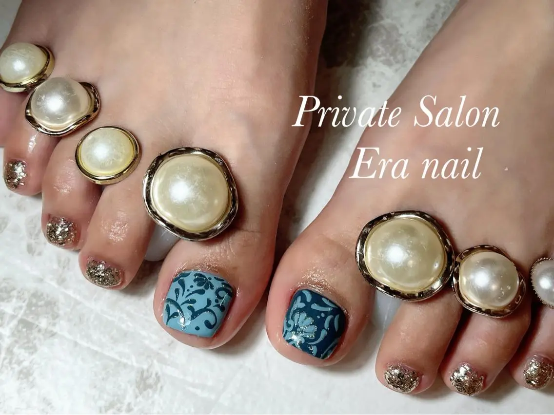 ネイル フットネイル シンプルネイル フットネイル Era nailのネイルデザイン