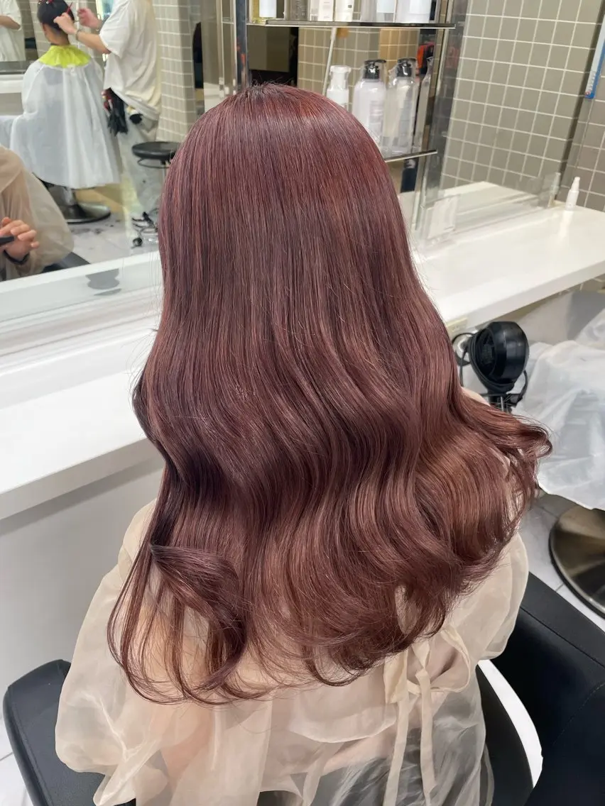 セミロング カラー ラベンダーカラー ピンクカラー ピンクラベンダー 抜け感レイヤー︴ ニュアンスカラーのヘアスタイル