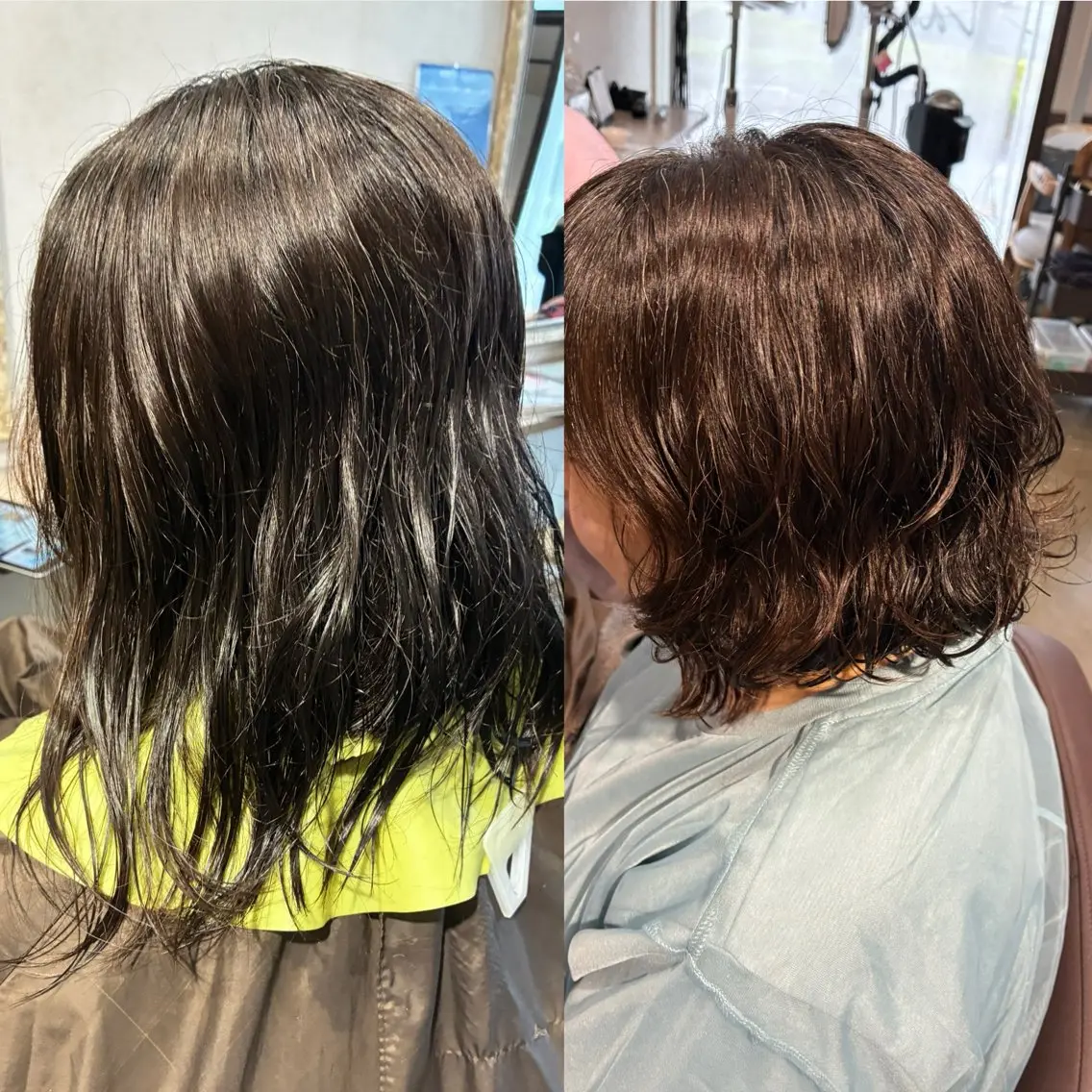 パーマ ボブ カット パーマ 宇田津 文那のヘアスタイル