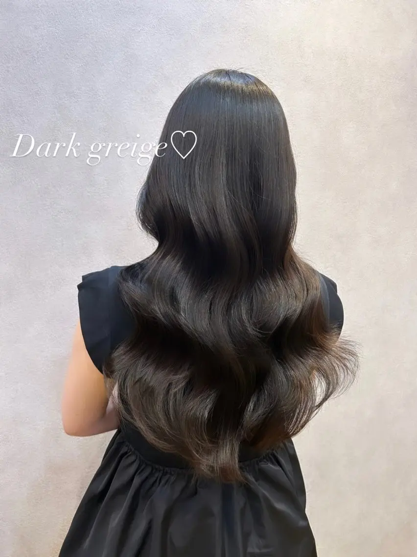 ロング カラー ヘアアレンジ 透明感カラー グレージュ 韓国風ヘア レイヤーカット 🩷韓国ヘア/ヨシン モリ🩷Maikaのヘアスタイル