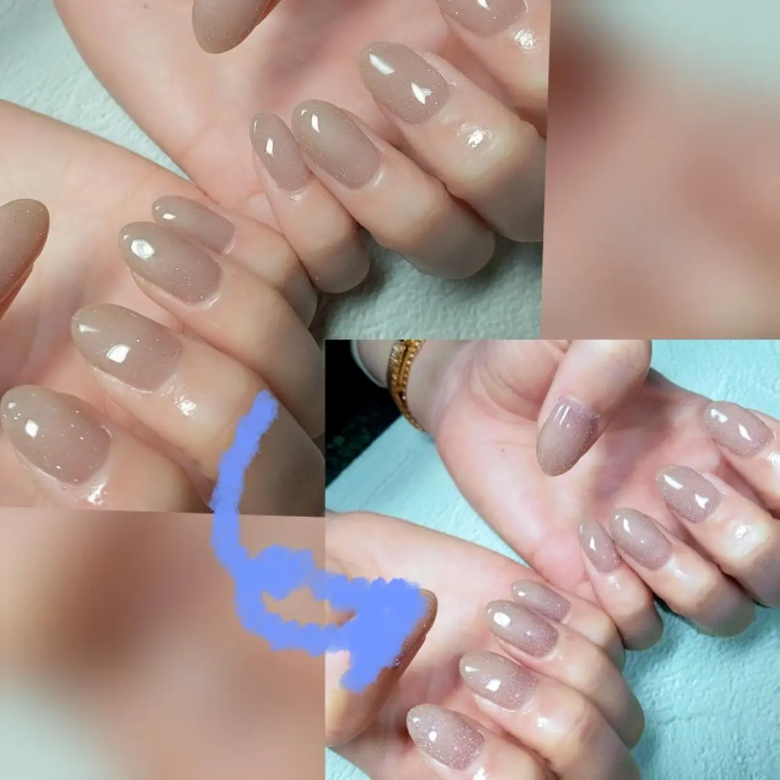 ネイル ドット フラッシュネイル フレンチネイル キラキラネイル マグネットネイル ハンドネイル flure de neige yukiのネイルデザイン