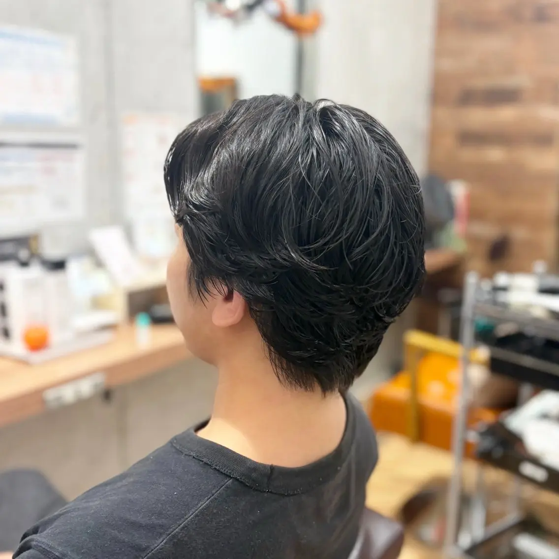 ショート パーマ メンズ フェザーパーマ メンズパーマ Liinoアイナ /女性モデル様募集中のヘアスタイル