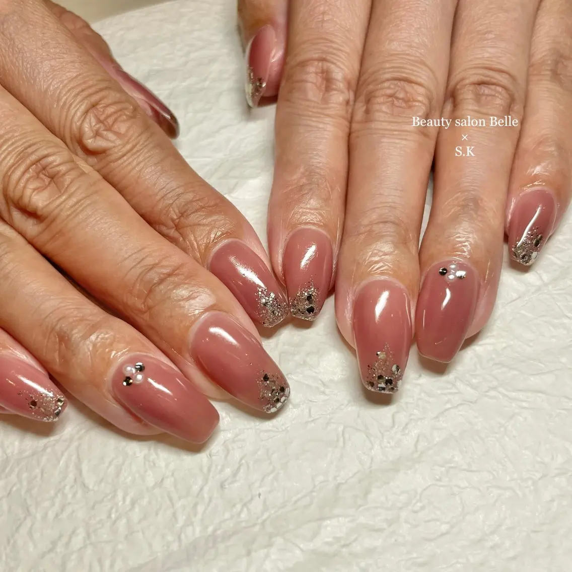セミロング ネイル S. kurumiのネイルデザイン