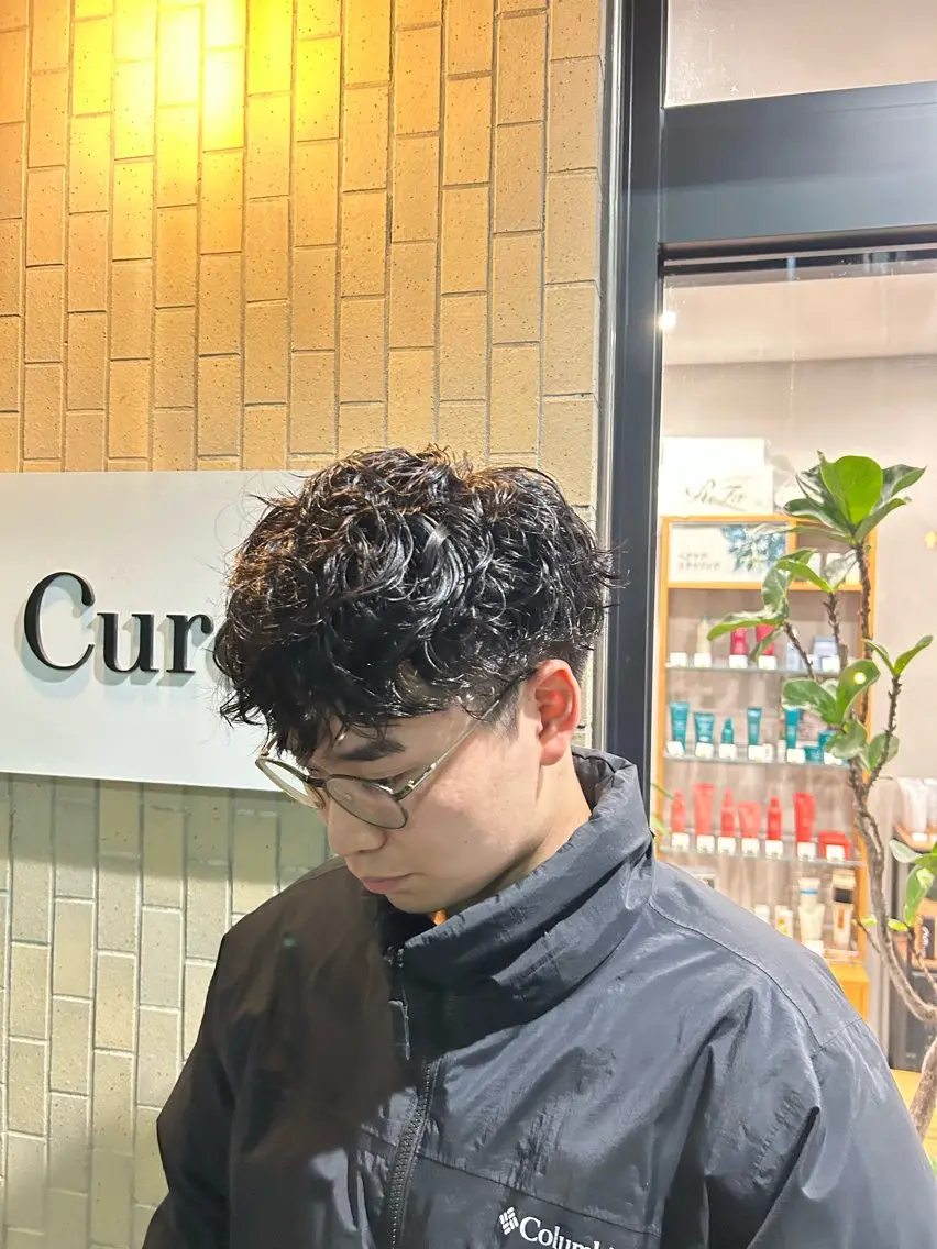 【平日限定】【メンズ限定】似合わせカット＋パーマ＋ナノバブル🌟＊特殊パーマの方は別クーポンよりご予約くださいの写真