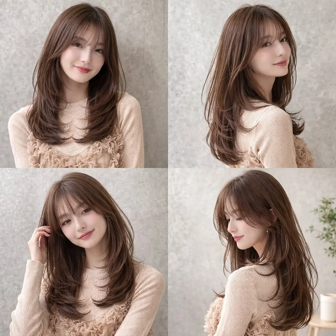 ロング カラー ハッシュカット 髪質改善 レイヤーカット トリートメント カット ヘアカラー トリートメント ♦️髪質改善縮毛矯正 美髪💍谷口克也♦️のヘアスタイル
