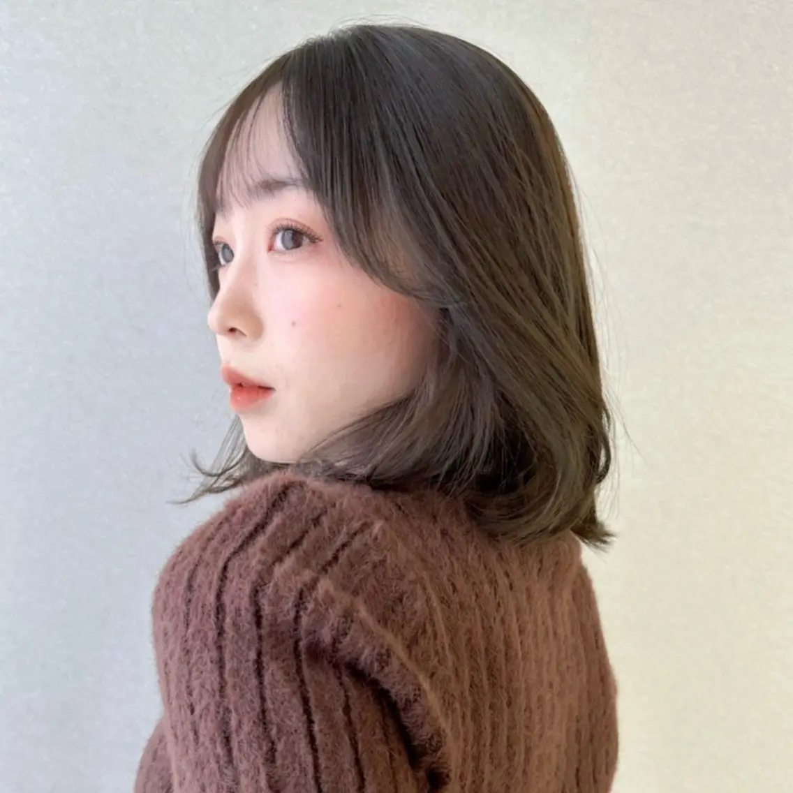 ミディアム カラー トリートメント 前髪/似合わせカット COA こも.のヘアスタイル