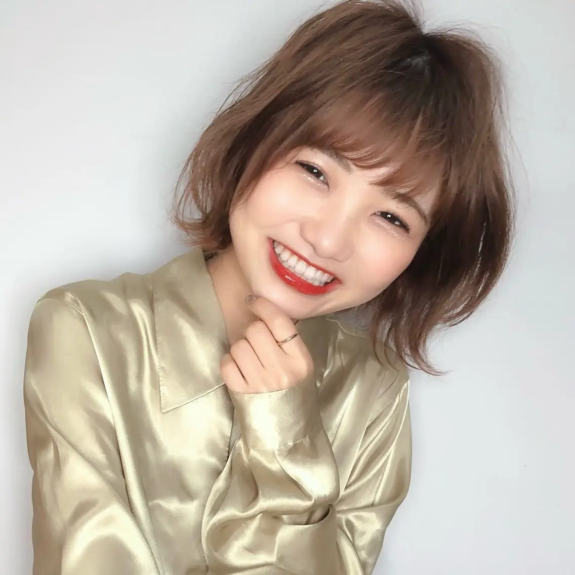 ミディアム ミディアムパーマ ハイライト 髪質改善 レイヤーカット ショート職人 美容師【KENTA】のヘアスタイル