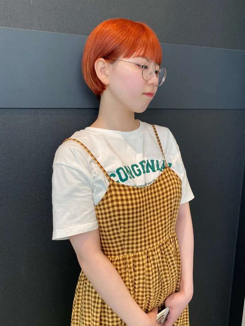 ショート カラー ヘアカラー トリートメント mai / linoah˚✧のヘアスタイル