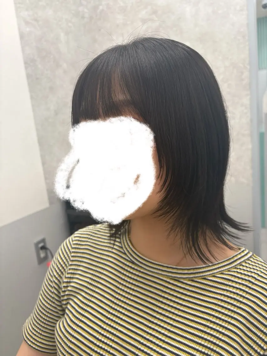 ミディアム ボブレイヤー ボブ 顔まわりレイヤー 伸ばしかけ レイヤーカット カット トリートメント 🌷MIREA🌷 LUANA 難波店のヘアスタイル