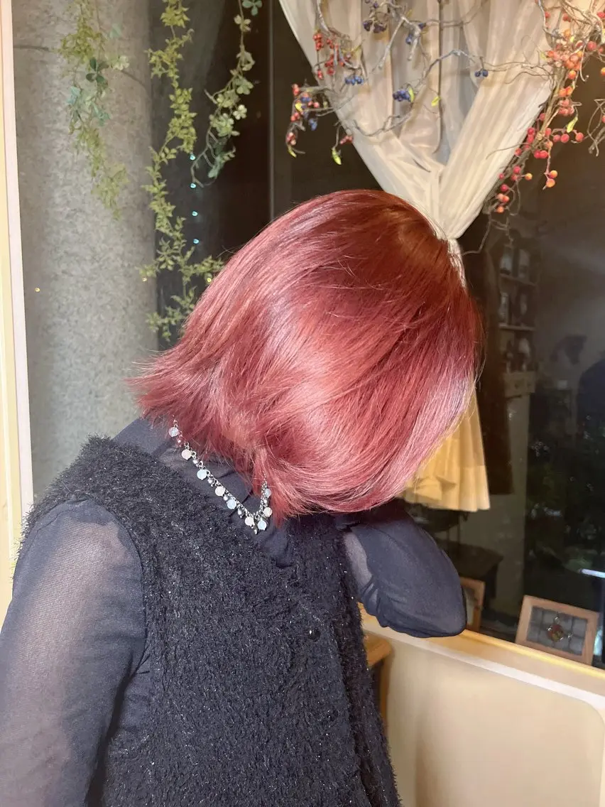 ミディアム カラー パープルカラー ヘアカラー 原田 新平／天神のヘアスタイル