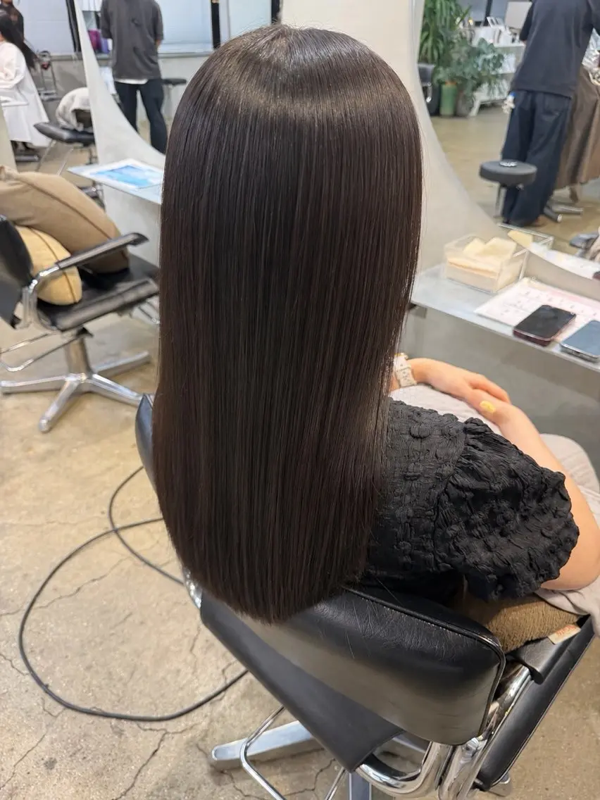 ロング カラー ヘアカラー ハタオカ サキのヘアスタイル