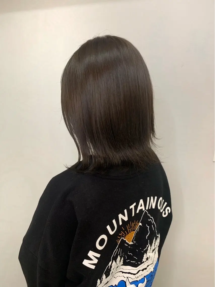 ミディアム ヘアカラー 菊地 心のヘアスタイル
