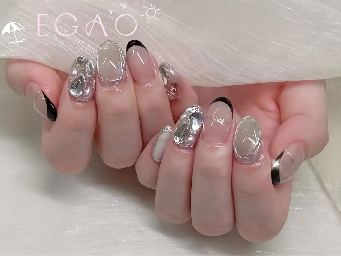 ネイル アートネイル フットネイル フレンチネイル ジェルネイル グラデーション ハンドネイル EGAO NAIL 錦糸町店のネイルデザイン
