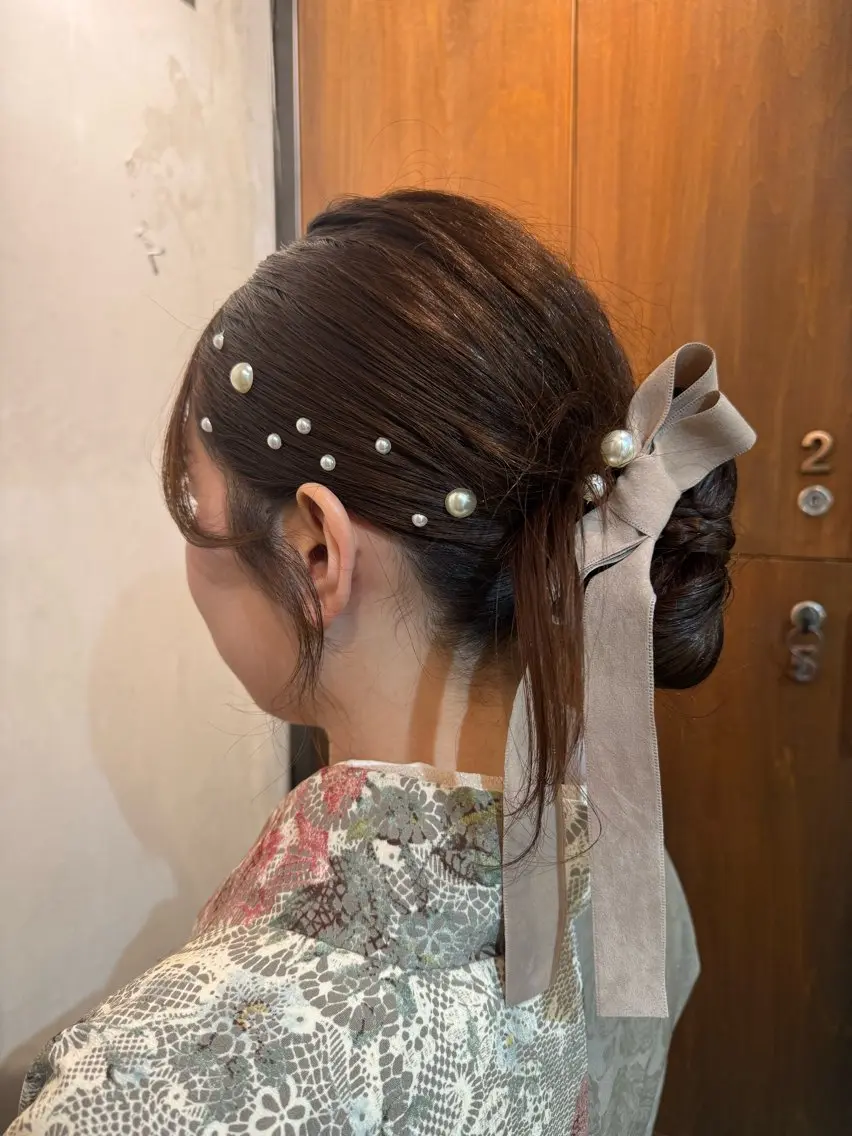 ヘアアレンジ ヘアセット ツヤ髪🫧似合わせ ✨あんどうゆうかのヘアスタイル