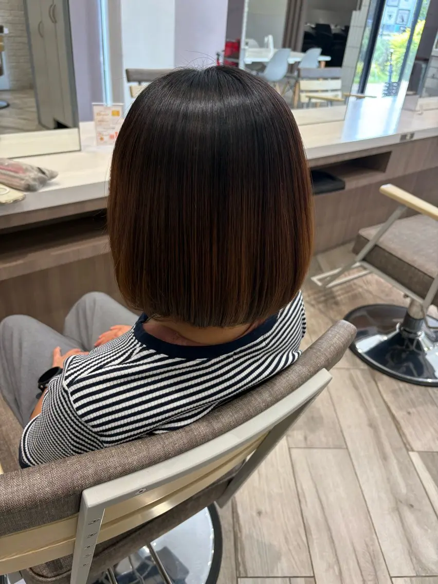ミディアム 縮毛矯正 松井 沙弥香/熊谷のヘアスタイル