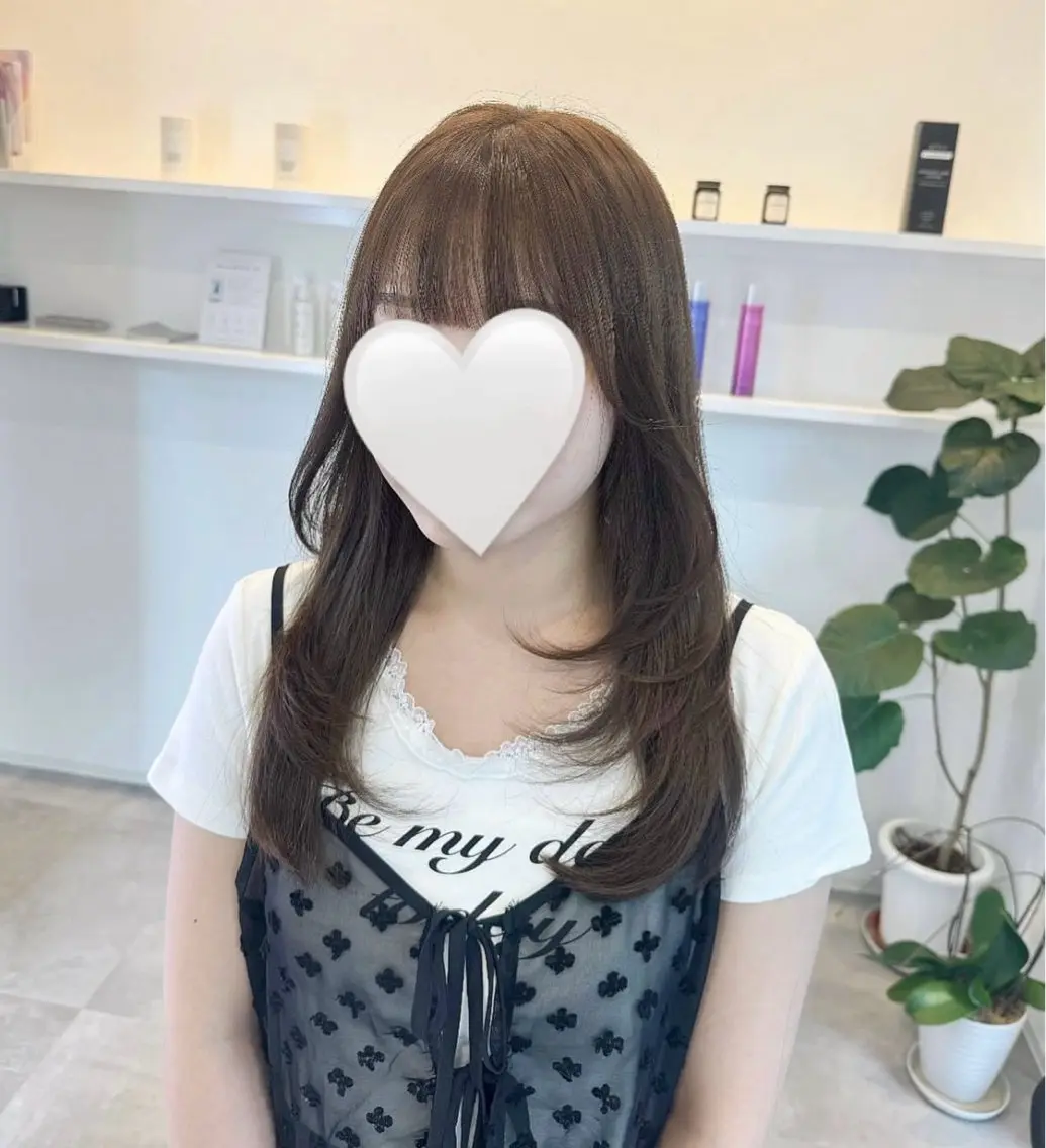 ロング レイヤーカット カット ヘアカラー トリートメント 仙台で1番盛れるヘア 🎀 真依のヘアスタイル