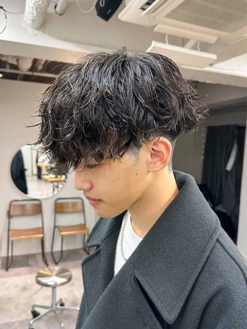 ショート パーマ メンズ カット パーマ メンズパーマ メンズ特化ryoのヘアスタイル