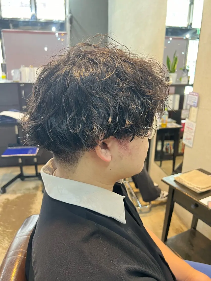 パーマ メンズ マッシュ 波巻きパーマ Men's NAM 八角のヘアスタイル
