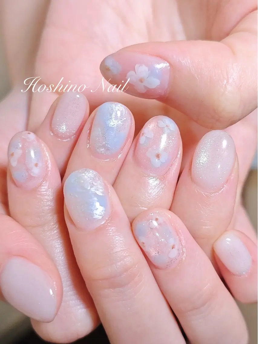 ネイル HOSHINO NAIL_長さだしのネイルデザイン