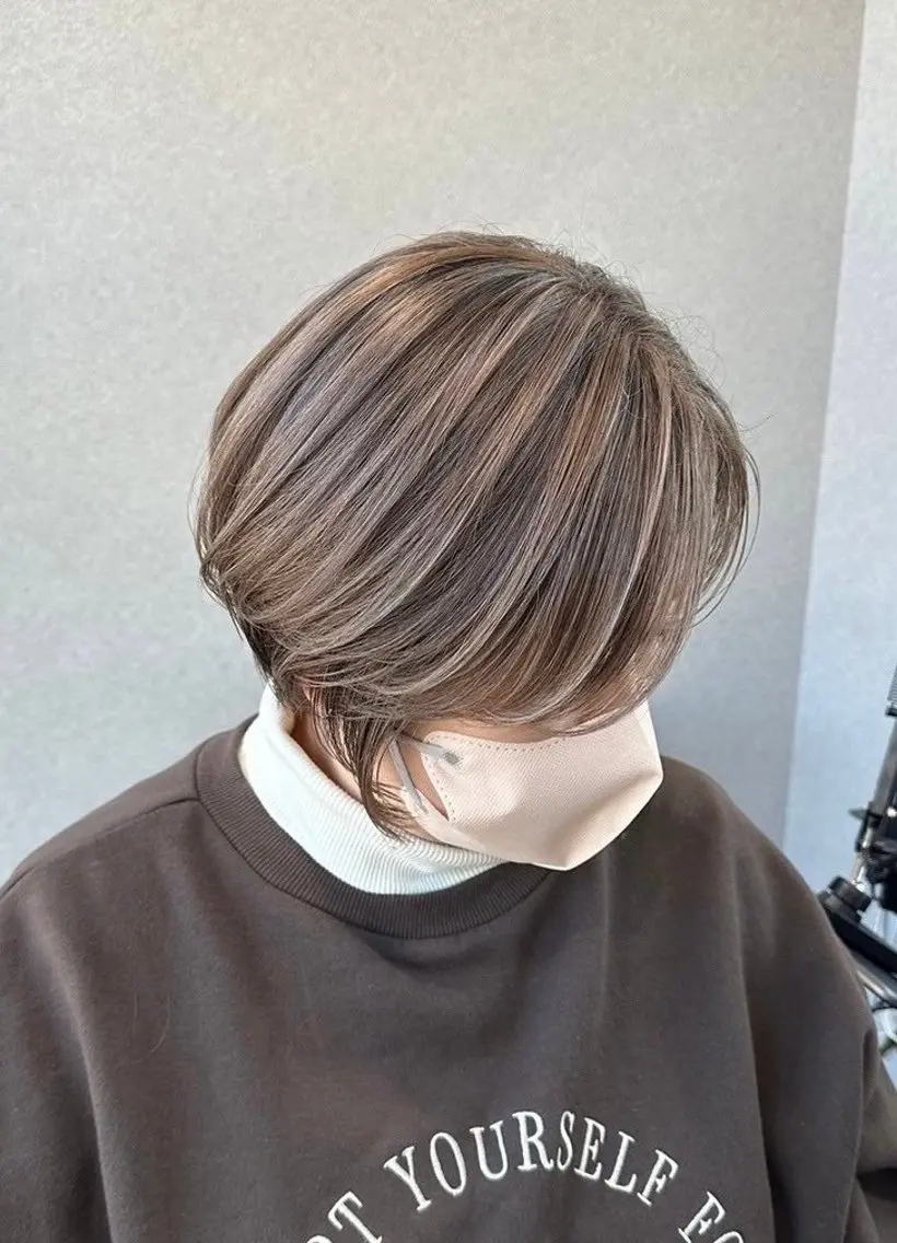 【ミニモ限定】カット+白髪ぼかしハイライト+髪質改善tr🌱¥25800→14000の写真