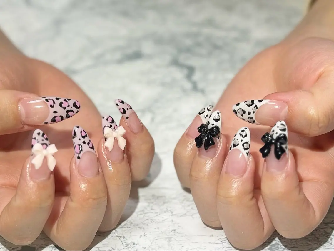 ネイル アニマル柄 フットネイル ニュアンスネイル シンプルネイル 冬ネイル nail fufla ♡yamane♡のネイルデザイン