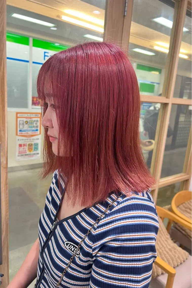 ミディアム ヘアカラー 松平 拓巳のヘアスタイル