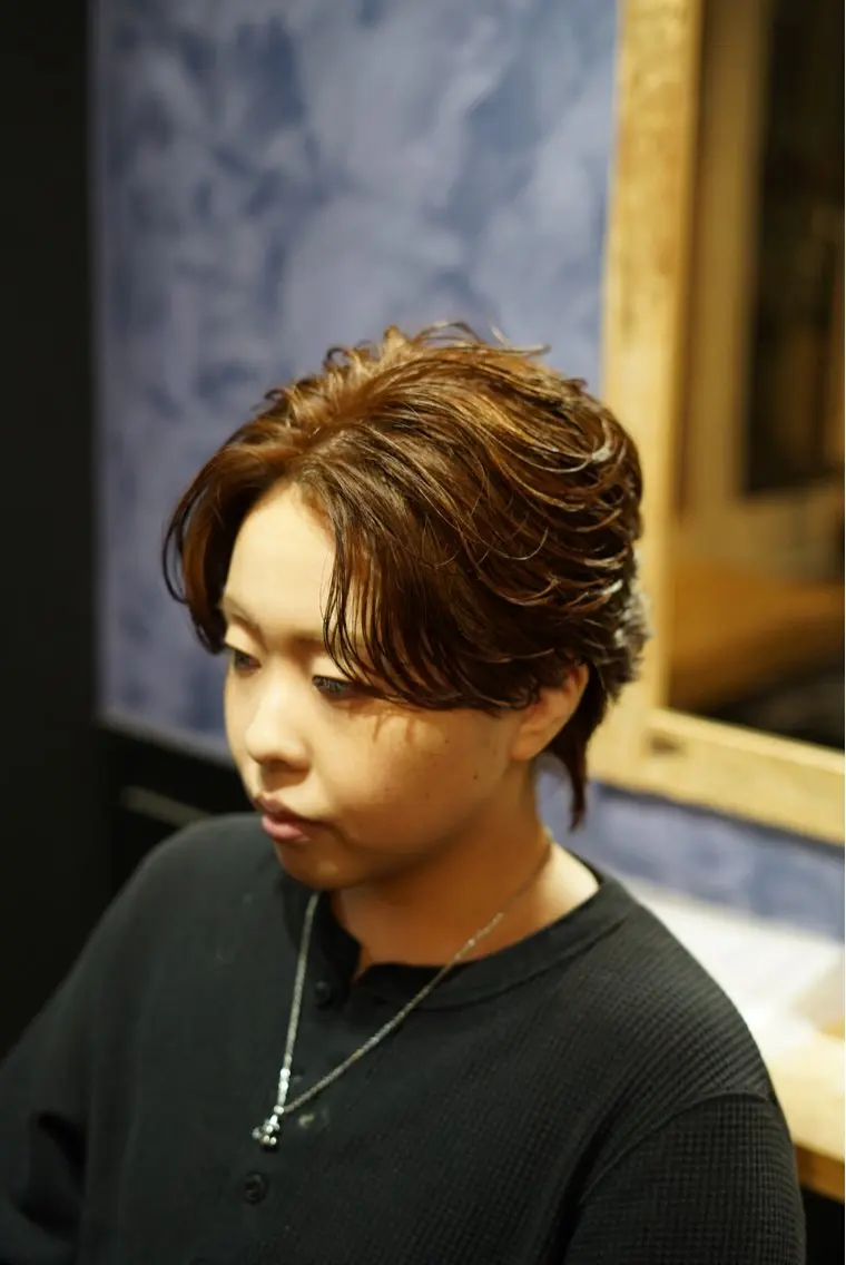 パーマ メンズ フェザーパーマ メンズパーマ litbyfifth 濵崎寛太のヘアスタイル