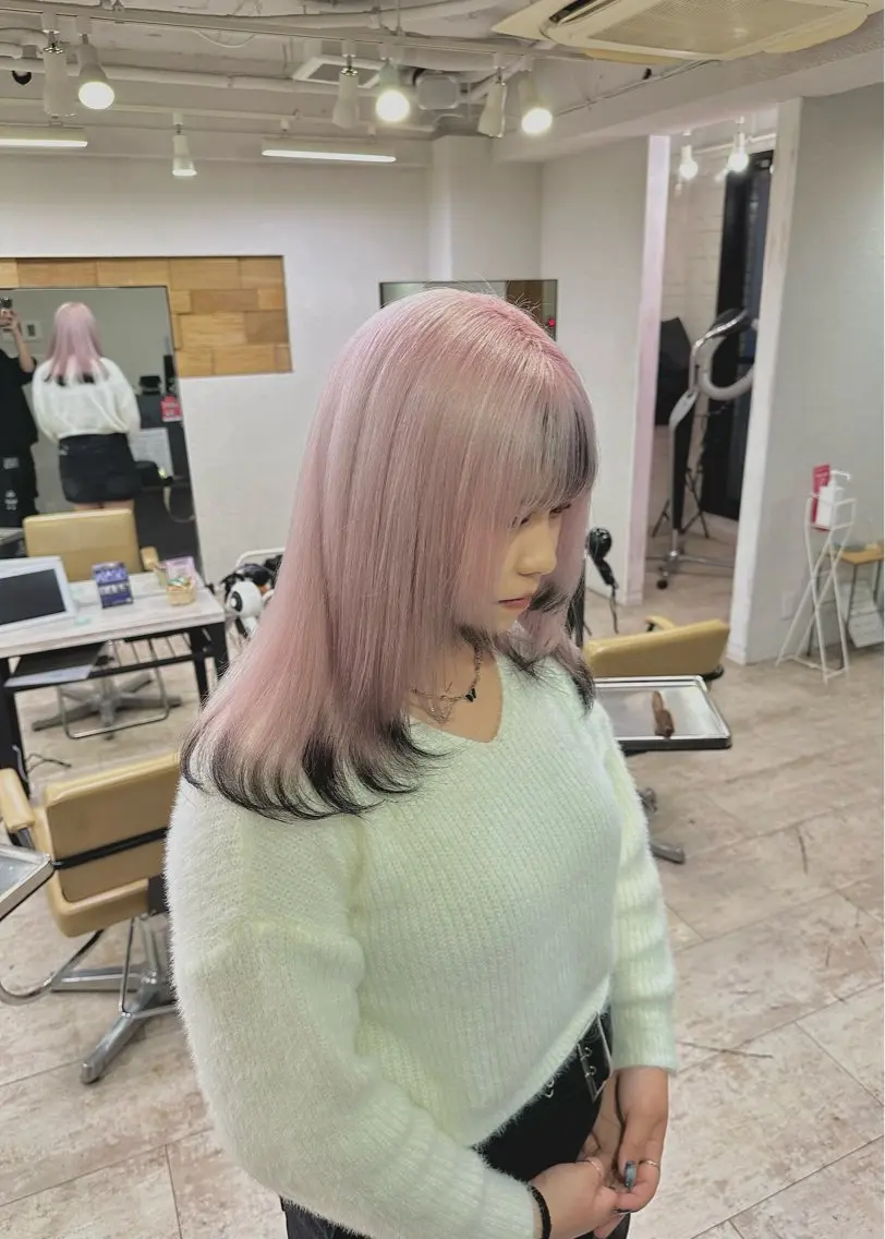 セミロング カラー カット ヘアカラー トリートメント 🦄ハイトーンカラー 🦄まるおしょうのヘアスタイル