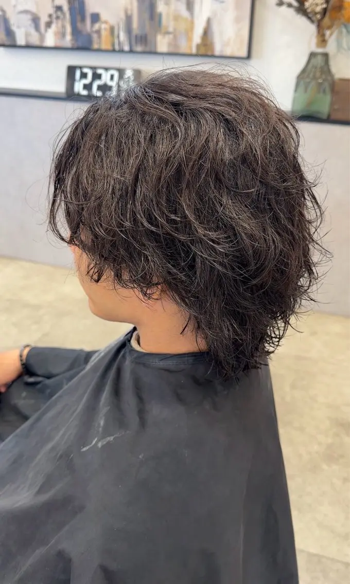 パーマ ウルフカット カット パーマ HIROMU メンズパーマ特化のヘアスタイル