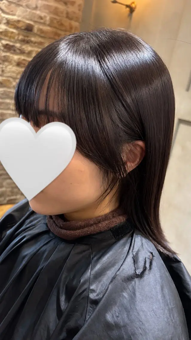 セミロング 顔周りカット Emerge立川南口 SUGATAのヘアスタイル