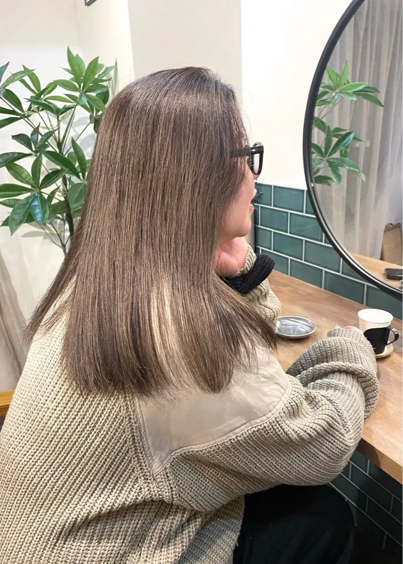 ロング カラー カット ヘアカラー トリートメント 東 みのりのヘアスタイル