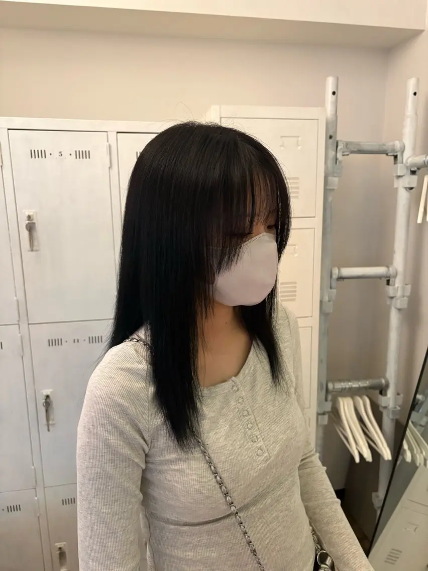 セミロング カラー ヘアカラー トリートメント ナチュラルカラー/ ハイトーン AMIのヘアスタイル