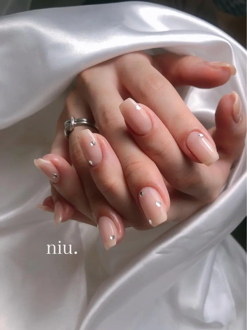 【初回ジェルオフ無料💅ドライケア込】シンプルデザインコースの写真