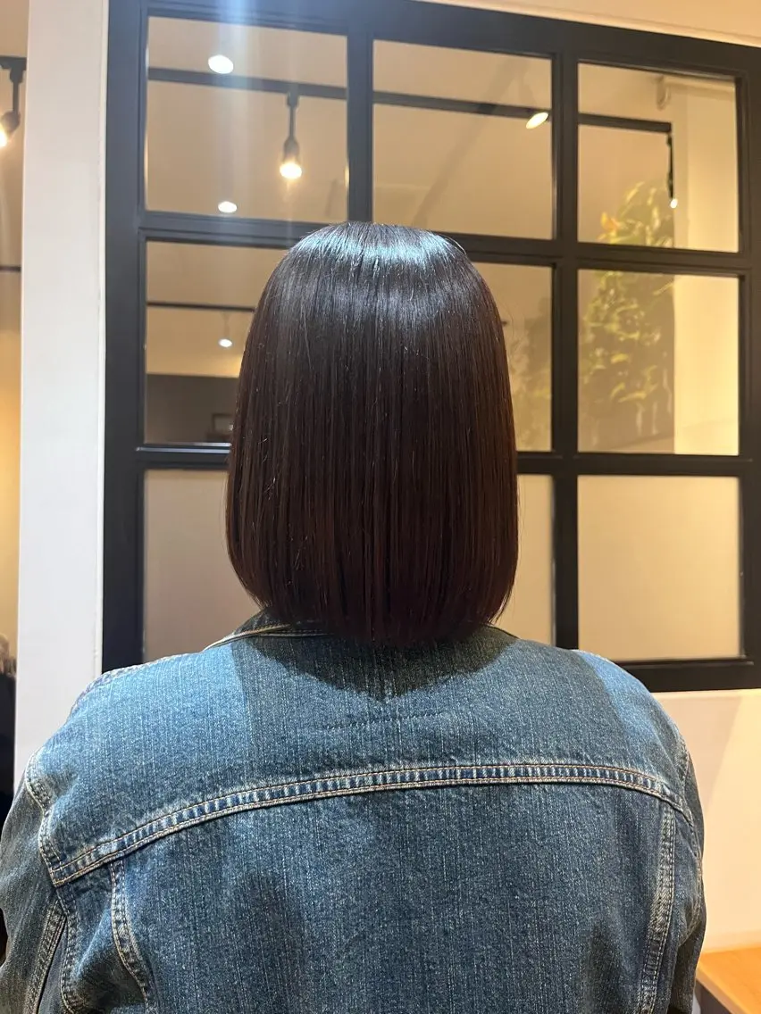 ミディアム 縮毛矯正 トリートメント 🪽MiYU🪽 艶カラー⁎⁺˳✧のヘアスタイル