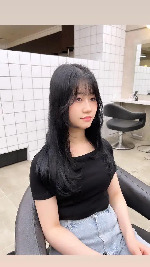 ロング カラー パーマ ヘアアレンジ メンズ 上品＆韓国風 🥀海心🥀のヘアスタイル